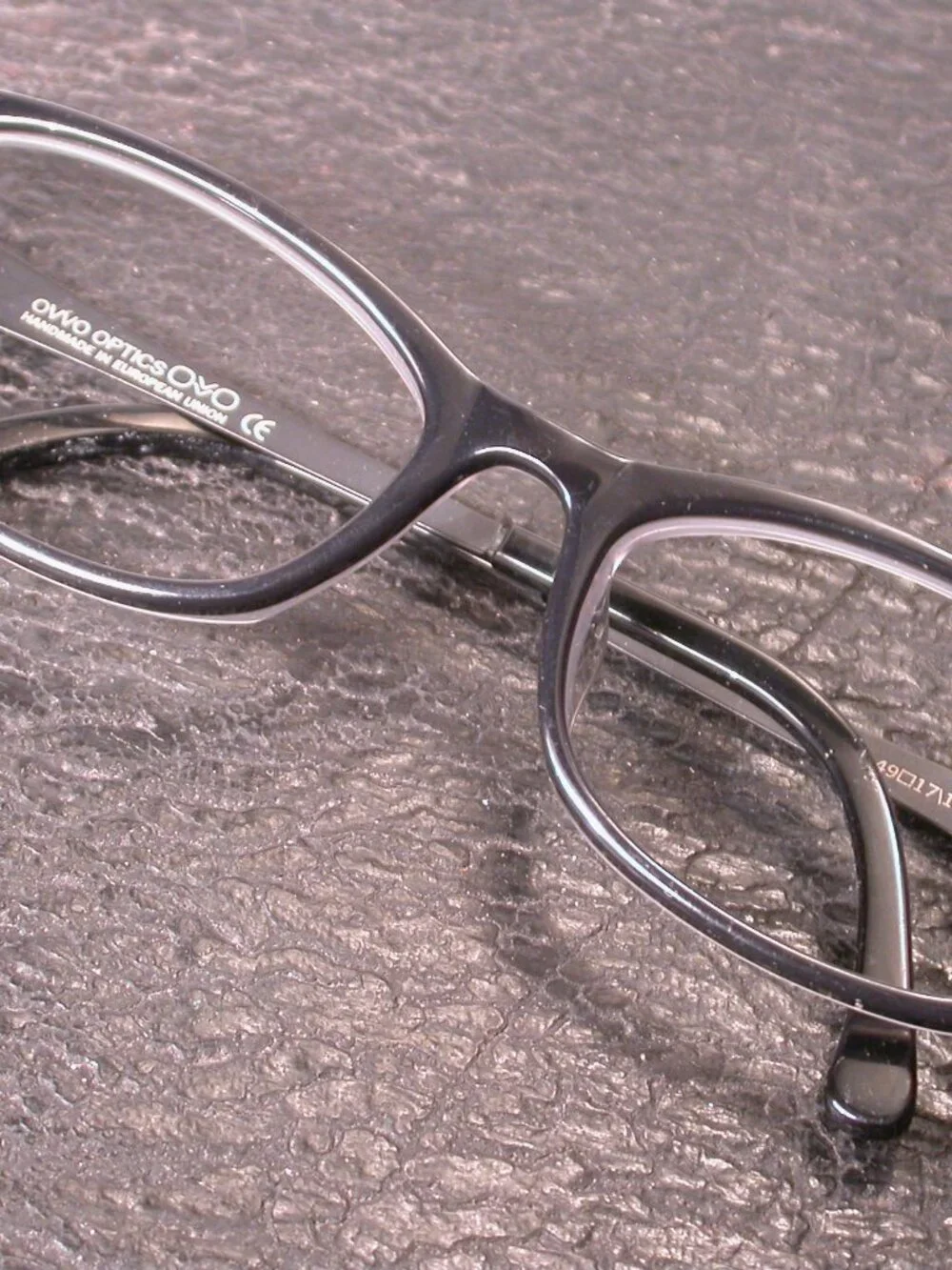 Ovvo Black Modern Light Weight Frames Eyeglasses Hand Made in European Union